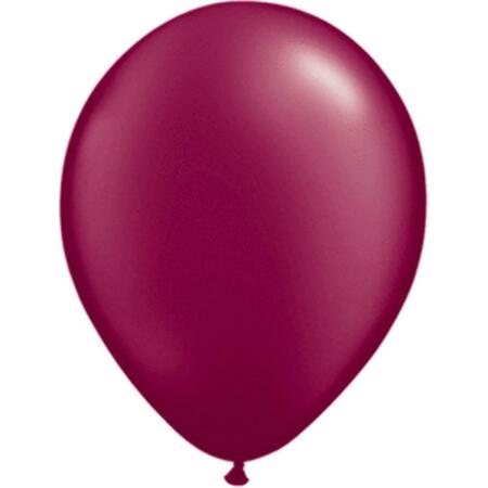 MAYFLOWER DISTRIBUTING 11 in. Pearl Burgundy Latex Balloon 25PK 6235
